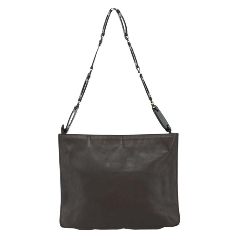 Gucci Leather Shoulder Bag Brown